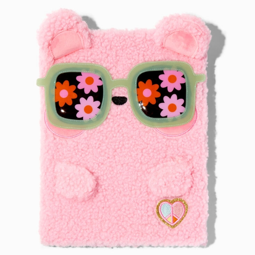 Claire's, Pink Sunglasses Bear Sketchbook-NWT